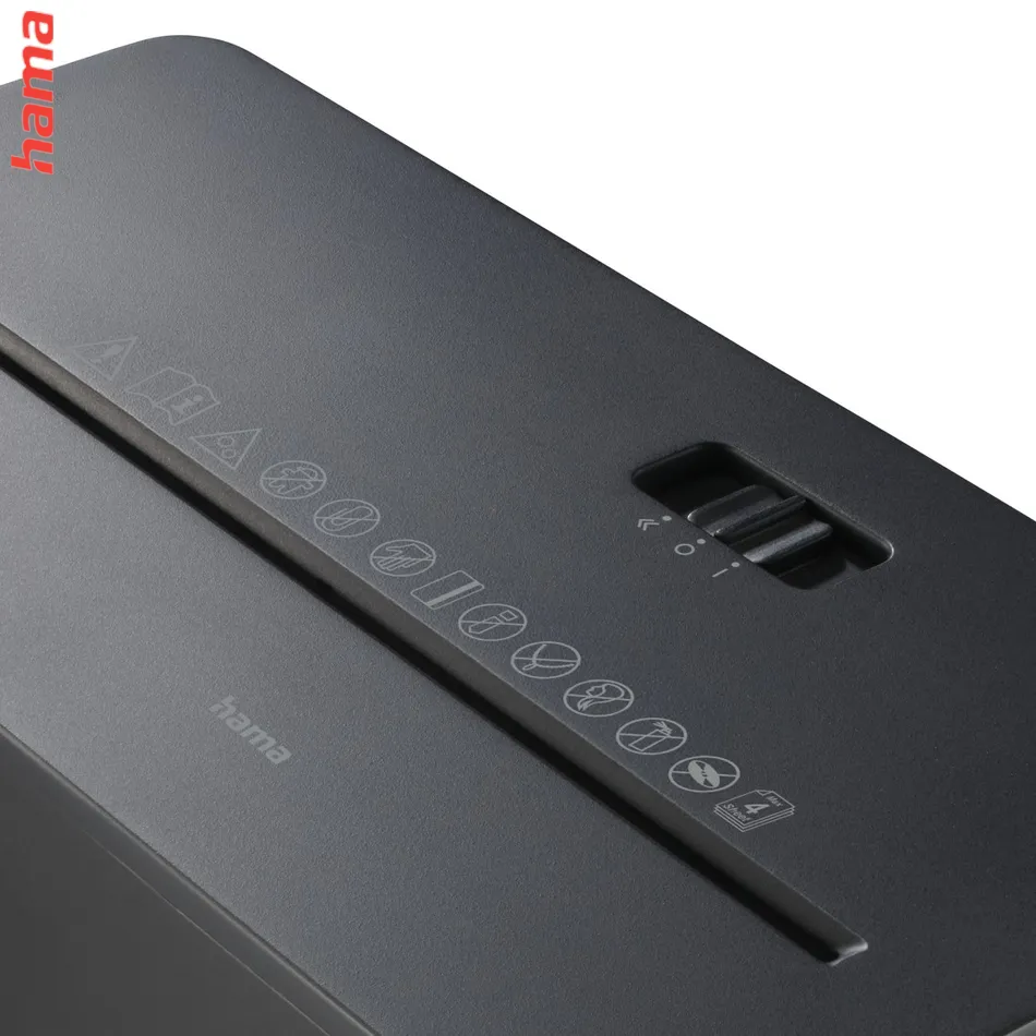 Hama Safe X40B, skartovačka, krížový rez, 4 lisy, bezpečnostná úroveň P4 T4 E3, čierna