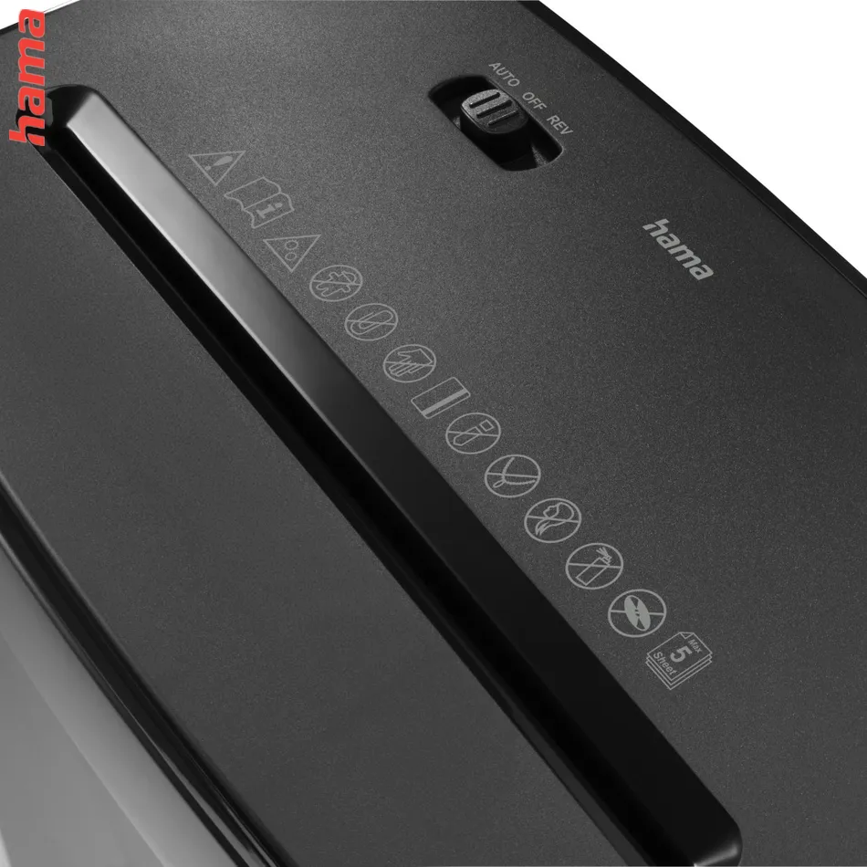 Hama Safe X50, skartovačka, krížový rez, 5 listov, bezpečnostná úroveň P4 T4 E3