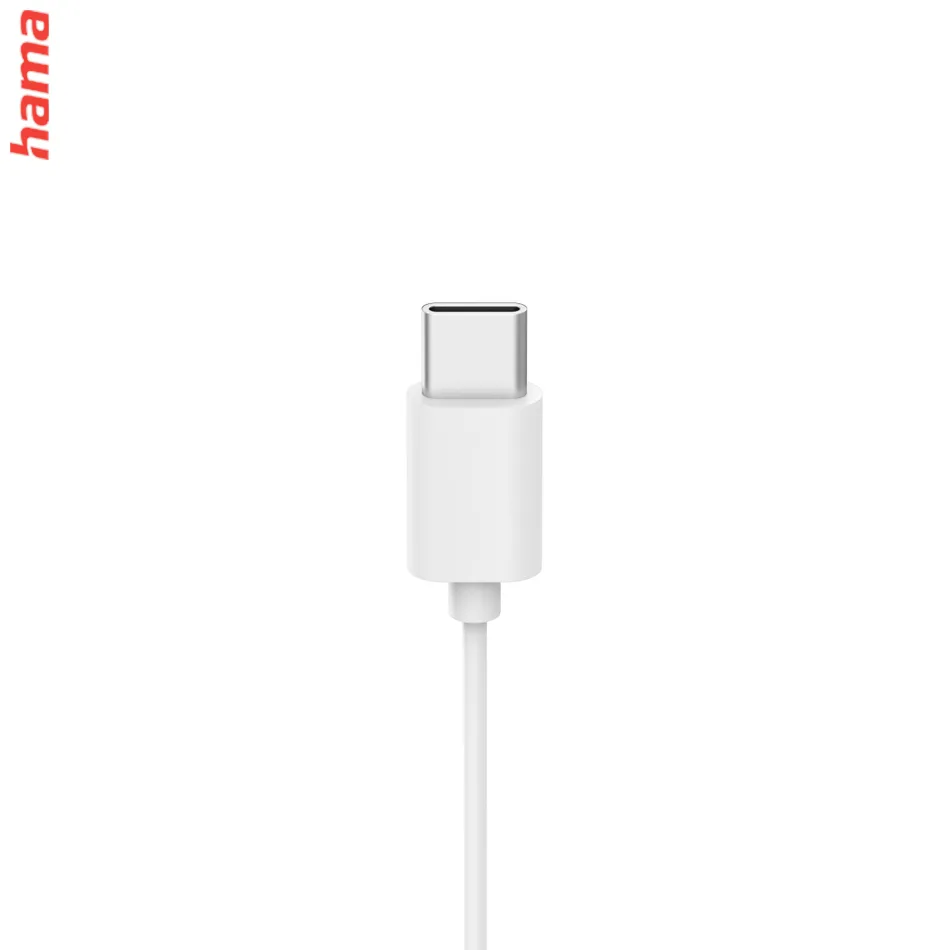 Hama USB-C slúchadlá s mikrofónom Fun C, uzavreté, biele
