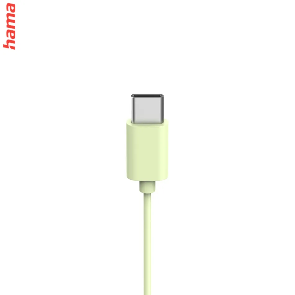 Hama USB-C slúchadlá s mikrofónom Fun C, uzavreté, zelené