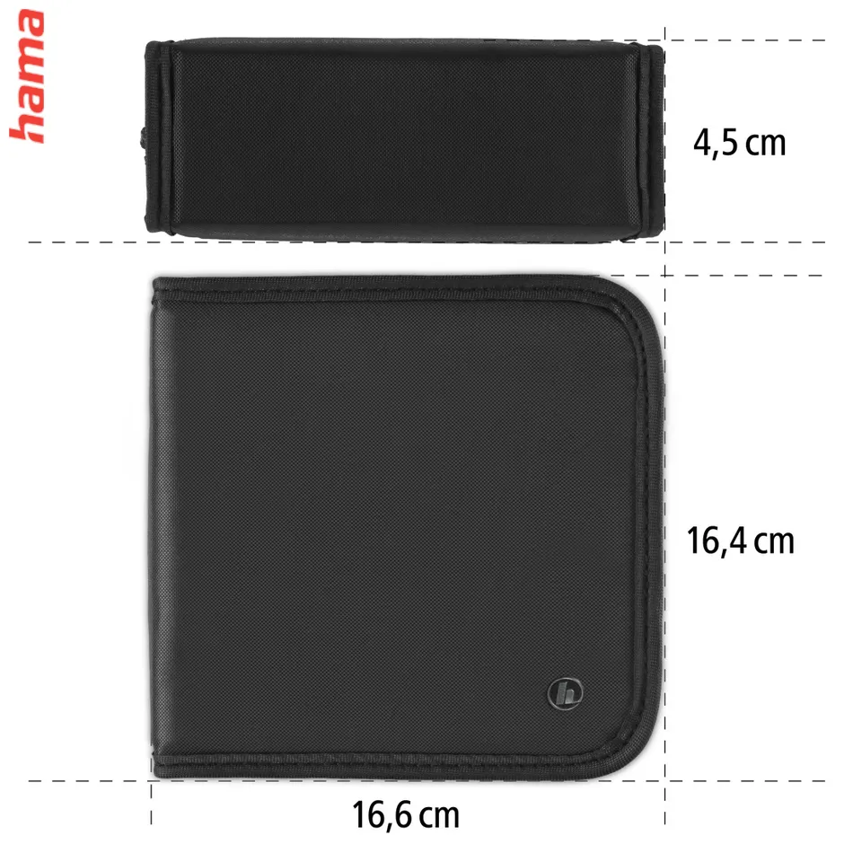 Hama Wallet 20, puzdro na 20 CD/DVD/Blu-ray diskov, polyester, čierne