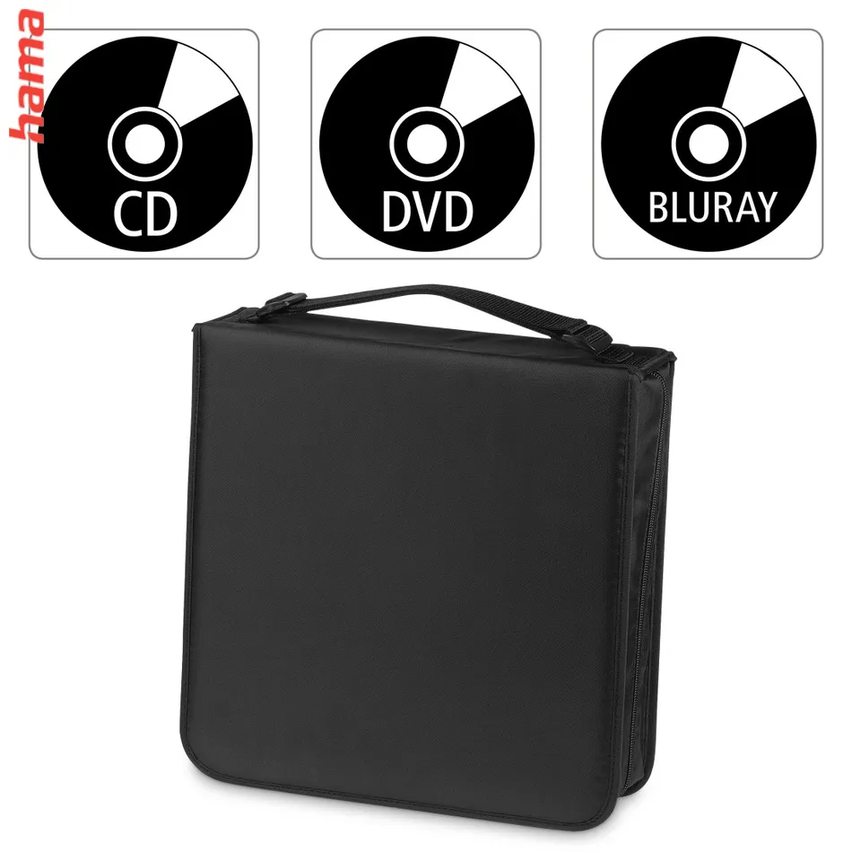 Hama Wallet 208, puzdro na 208 CD/DVD/Blu-ray diskov, polyester, čierne
