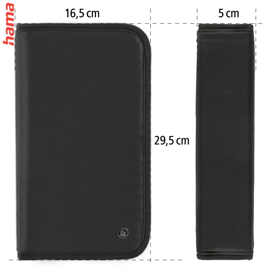 Hama Wallet 64, puzdro na 64 CD/DVD/Blu-ray diskov, nylonové, čierne