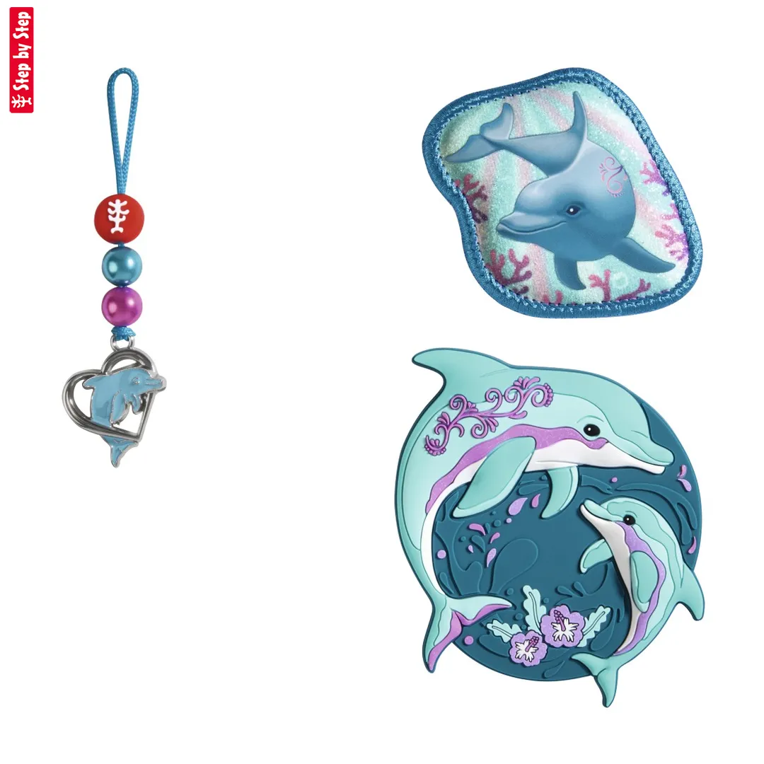 Doplnkový set obrázkov MAGIC MAGS, Dolphin Finja, pre aktovky a ruksaky Step by Step