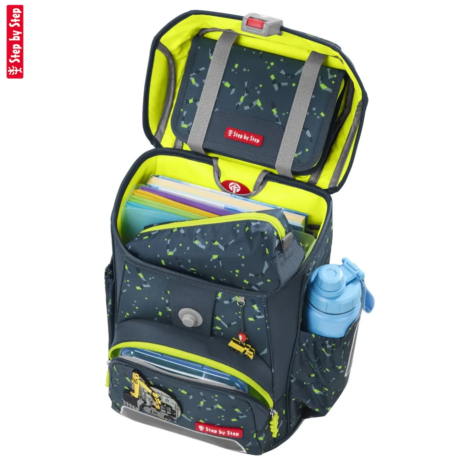 Školská aktovka Step by Step CLOUD, Bagger Rocco – 5-dielny set, AGR certifikát