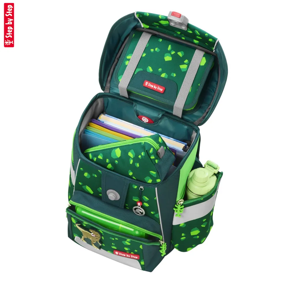 Školská aktovka-taška Step by Step SPACE, Dino Targo - 5-dielny set, AGR certifikát