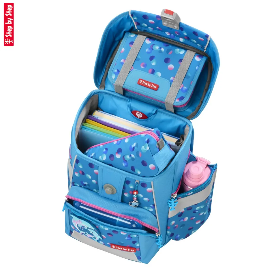 Školská aktovka Step by Step SPACE, Dolphin Finja – 5-dielny set, AGR certifikát