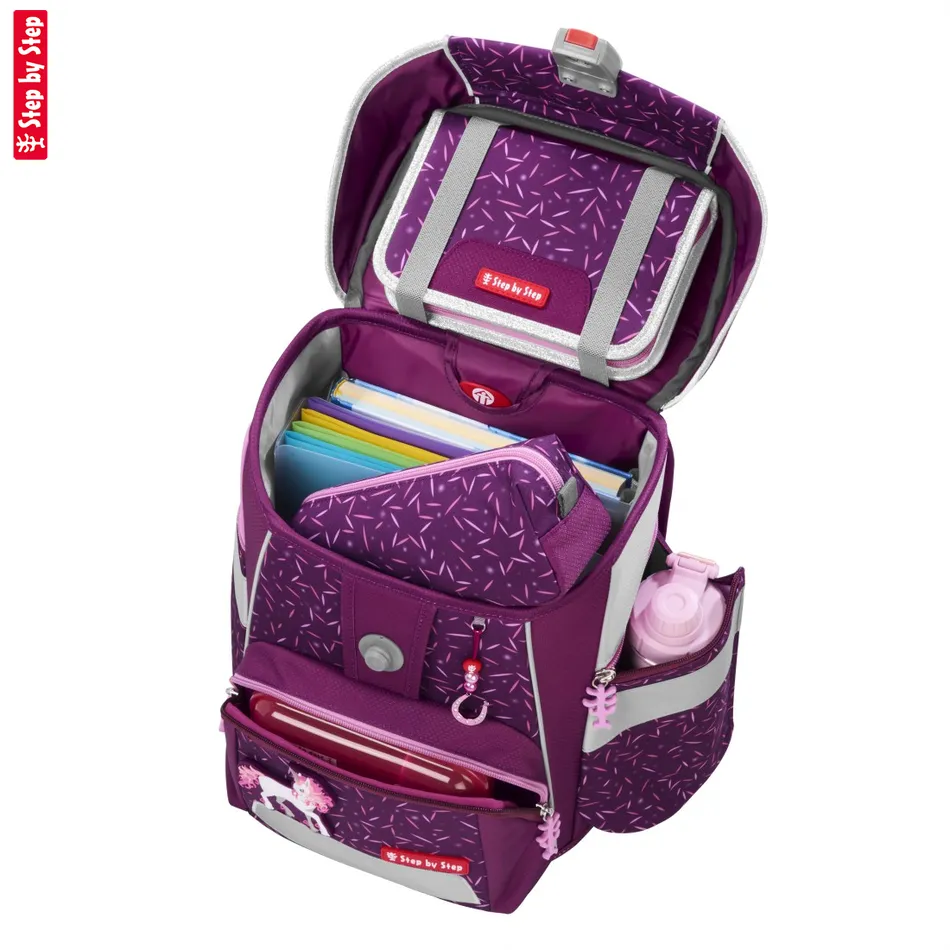 Školská aktovka Step by Step SPACE, Pretty Unicorn - 5-dielny set, AGR certifikát