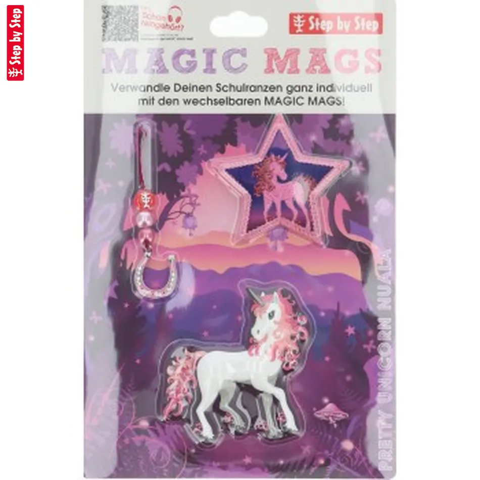 Doplnkový set obrázkov MAGIC MAGS, Pretty Unicorn Nuala, pre aktovky a ruksaky Step by Step