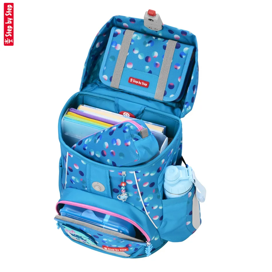 Školská aktovka-taška Step by Step FIT, Dolphin Finja - 5-dielny set, AGR certifikát