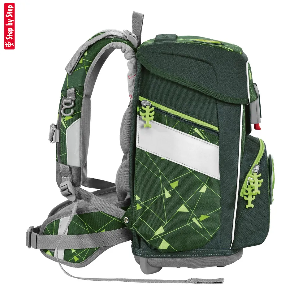 Školská taška Step by Step SPACE SHINE, Dino Night Tyro - 5-dielny set, AGR certifikát
