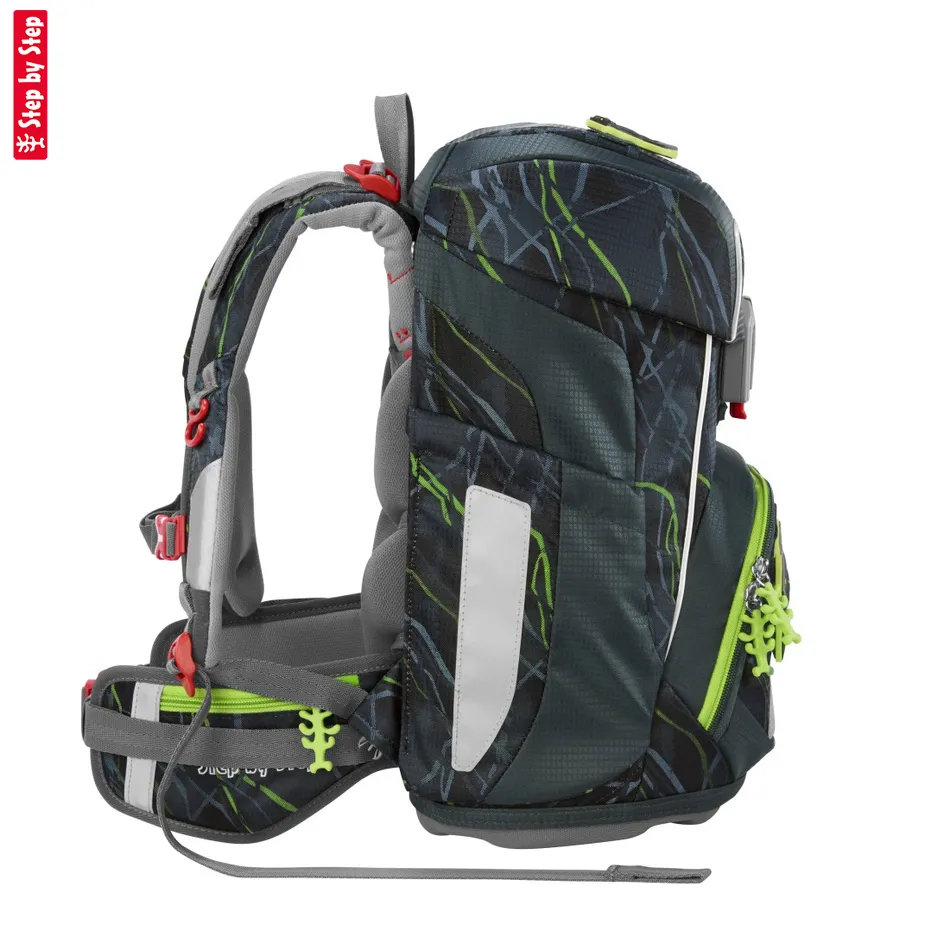 Školská aktovka Step by Step FIT, Danger Cat Chiko - 5-dielny set, AGR certifikát