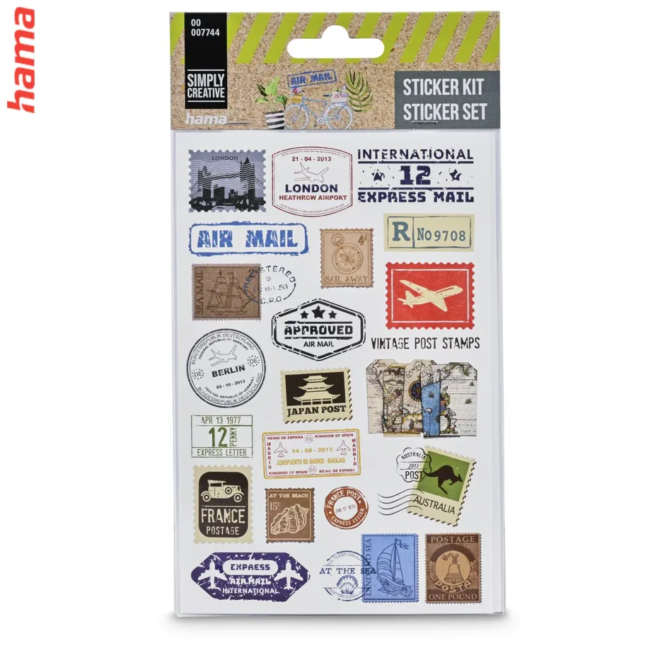 Scrapbook Hama samolepky pre kreatívnu tvorbu 6 hárkov