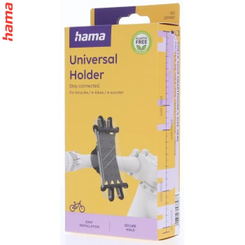 Hama Flexible, držiak mobilu na riadidlá bicykla s pr. 2-3,5 cm, pre zariadenia 6-8 x 13-16 cm