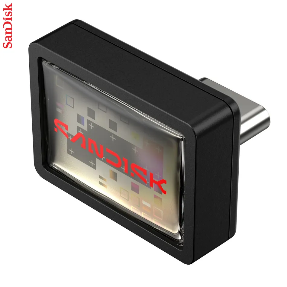 SanDisk Extreme Fit USB-C Flash Drive USB 64 GB Flashdrives 300 MB/s, čierna