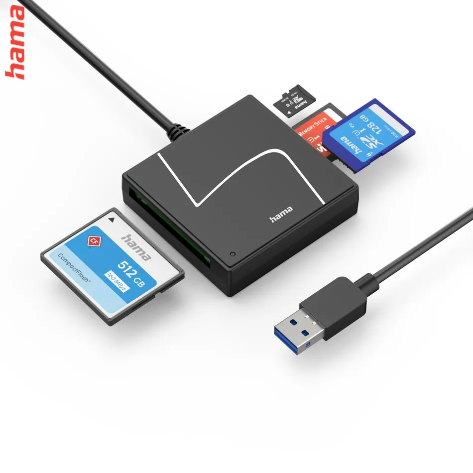 Hama čítačka kariet USB 3.2 Gen1, USB-A, USB-C adaptér, SD/CF/MS