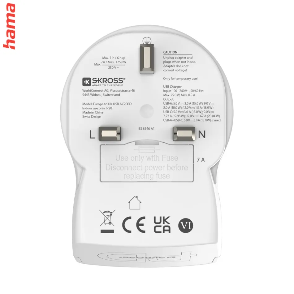 Hama Travel Adapter, 