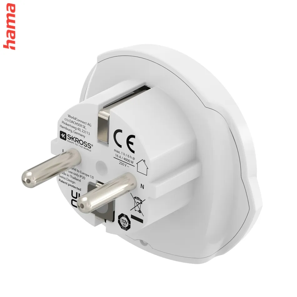 Hama cestovný adaptér World Travel Pro Light USB, 3-pól., univerzál., 2xUSB-A