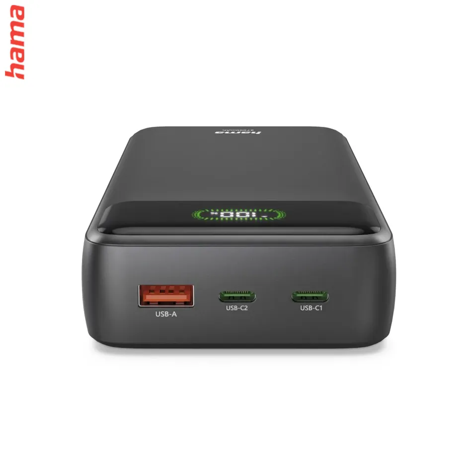 PD70-W65 powerbanka, 27000 mAh, 65 W, 2x USB-C, 1x USB-A, displej