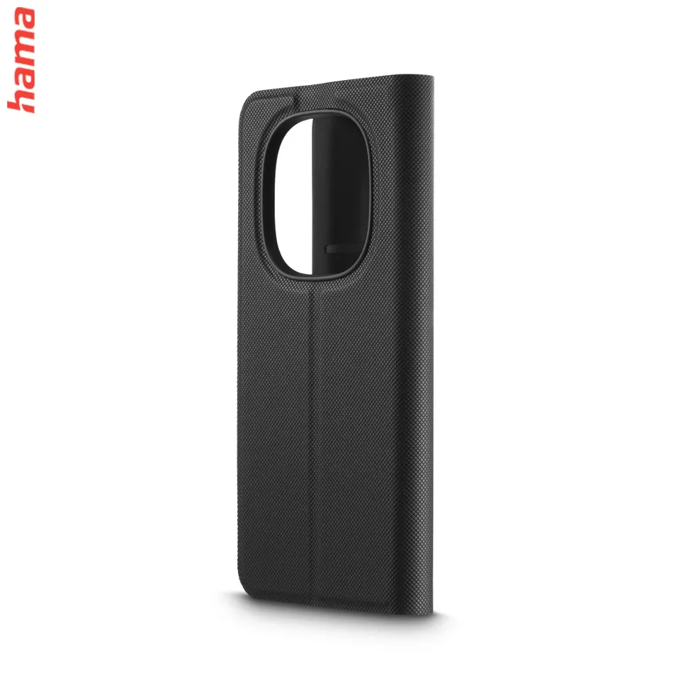 Hama Xiaomi Redmi Note 15 Pro obal, čierne knižkové puzdro, Daily Protect