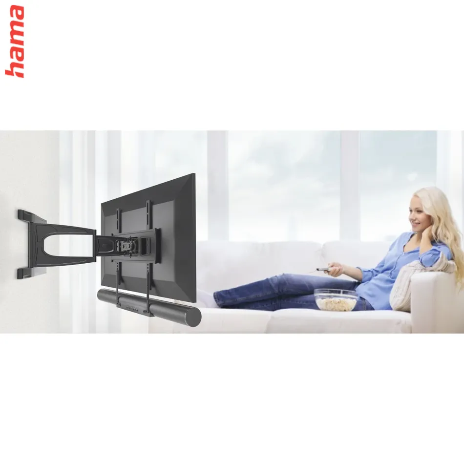 Hama držiak na soundbar pod alebo nad TV, nosnosť 20 kg, čierny