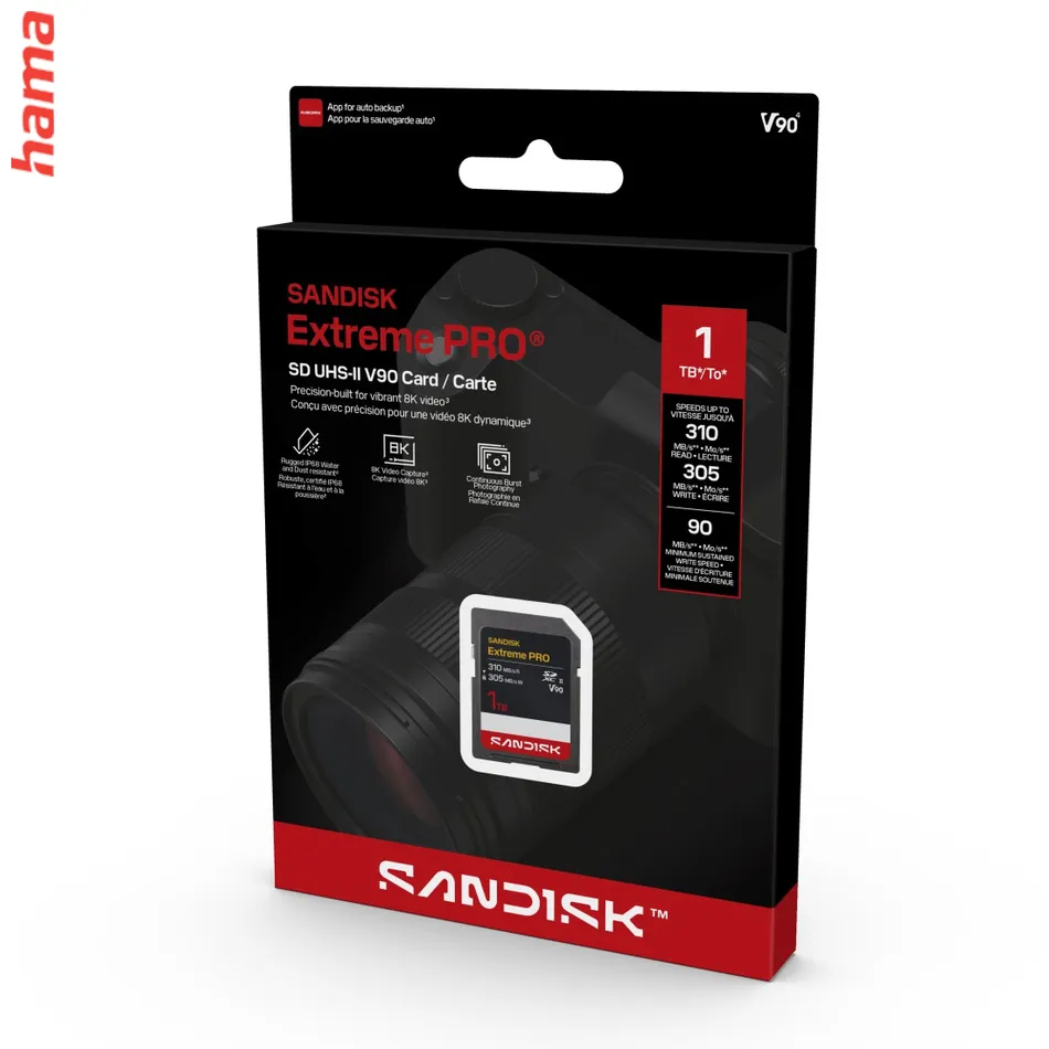 SanDisk SD karta Extreme PRO SDXC 1 TB, UHS-II V60, 300/250 MB/s