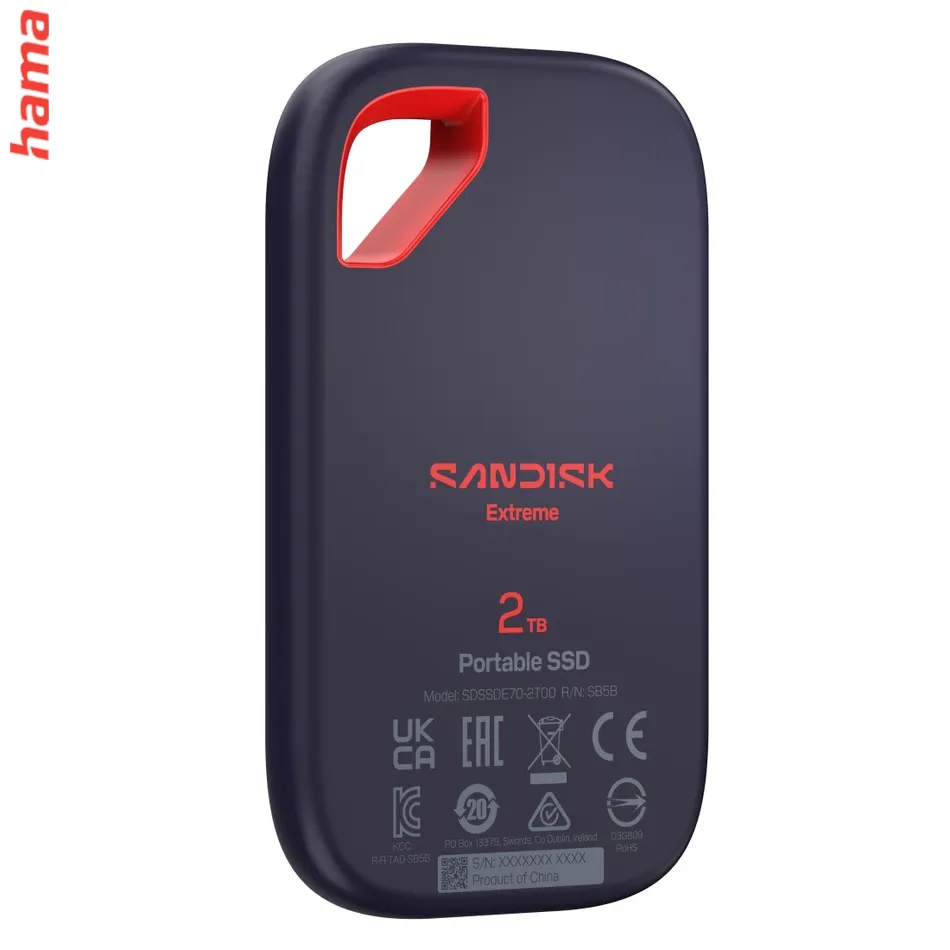 SanDisk Extreme Portable SSD 500 GB, modrý externý SSD disk, 2000 MB/s
