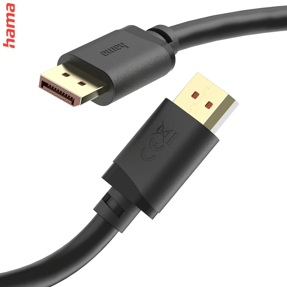 Hama DisplayPort 2.1 kábel UHD/16K, 80 Gb/s, 2 m