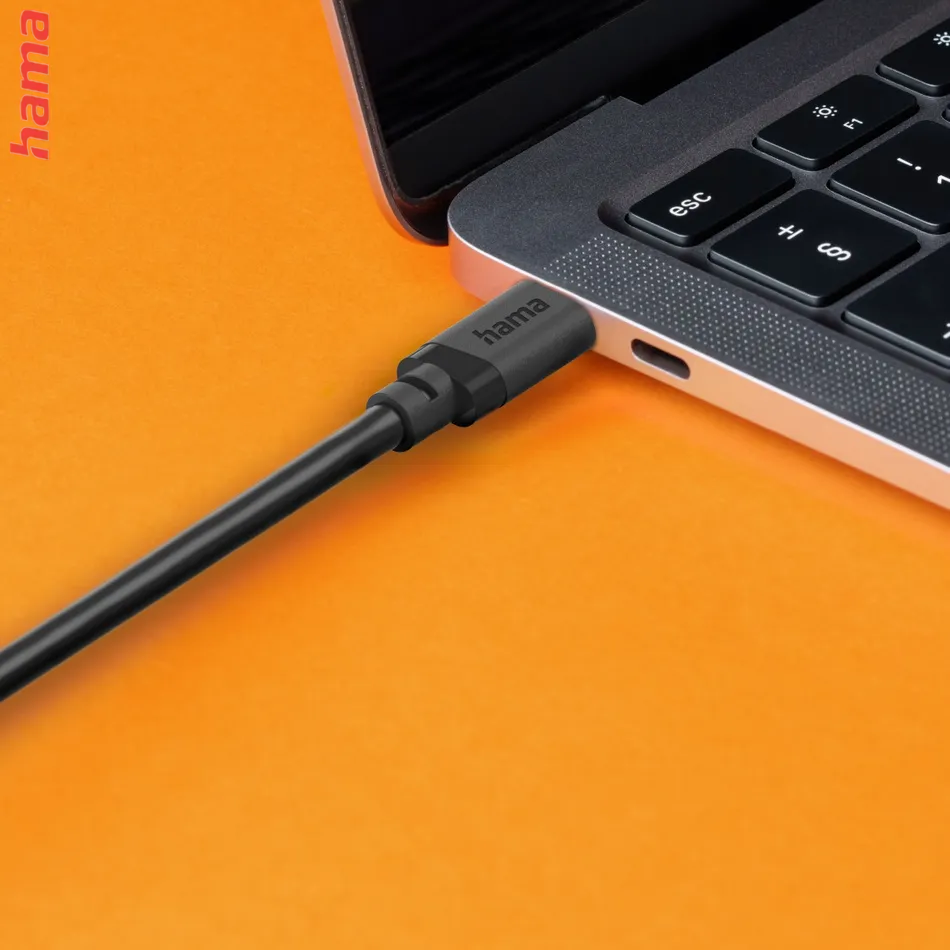 Hama GoPro kábel USB C-C 1,5 m, 240 W, USB 3.2 Gen1 5 Gb/s, čierny