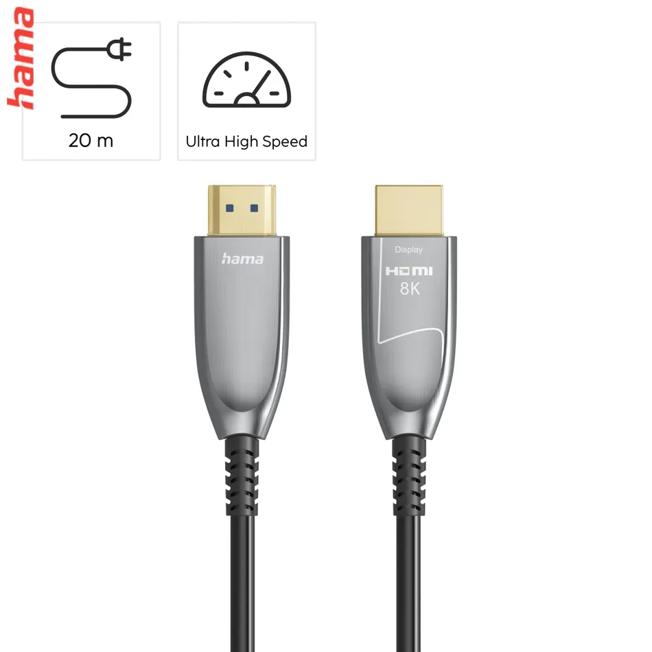 Hama optický aktívny HDMI kábel 8K Ultra High Speed, 20 m