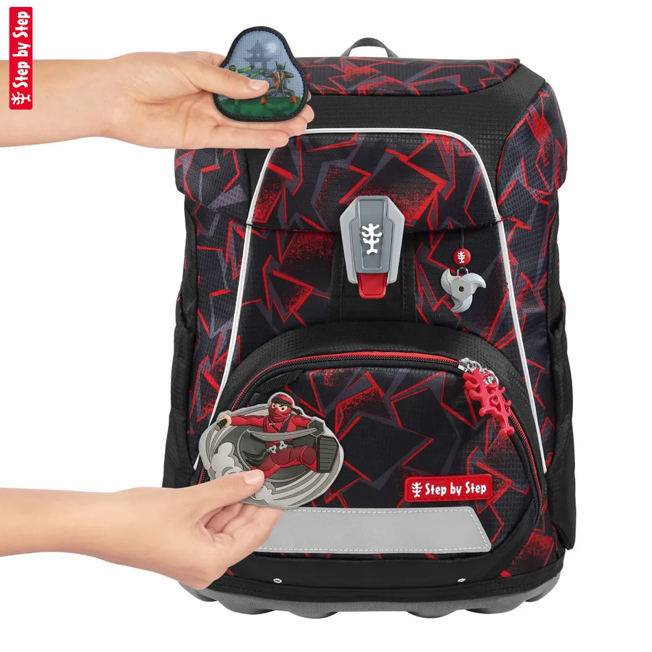 Step by Step školská taška FIT Ninja Yuma – 5-dielny set s AGR certifikátom