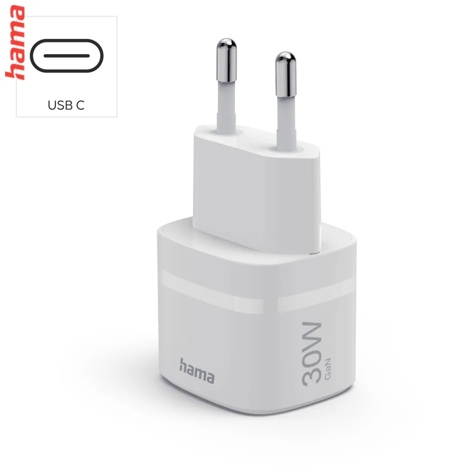 Hama rýchla USB nabíjačka, USB-C PD/QC 30 W, Zero Standby