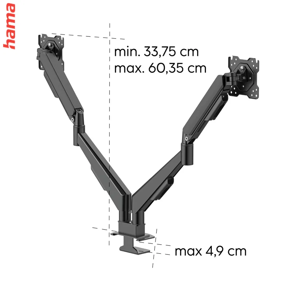 Hama stolný držiak pre 2 monitory 35
