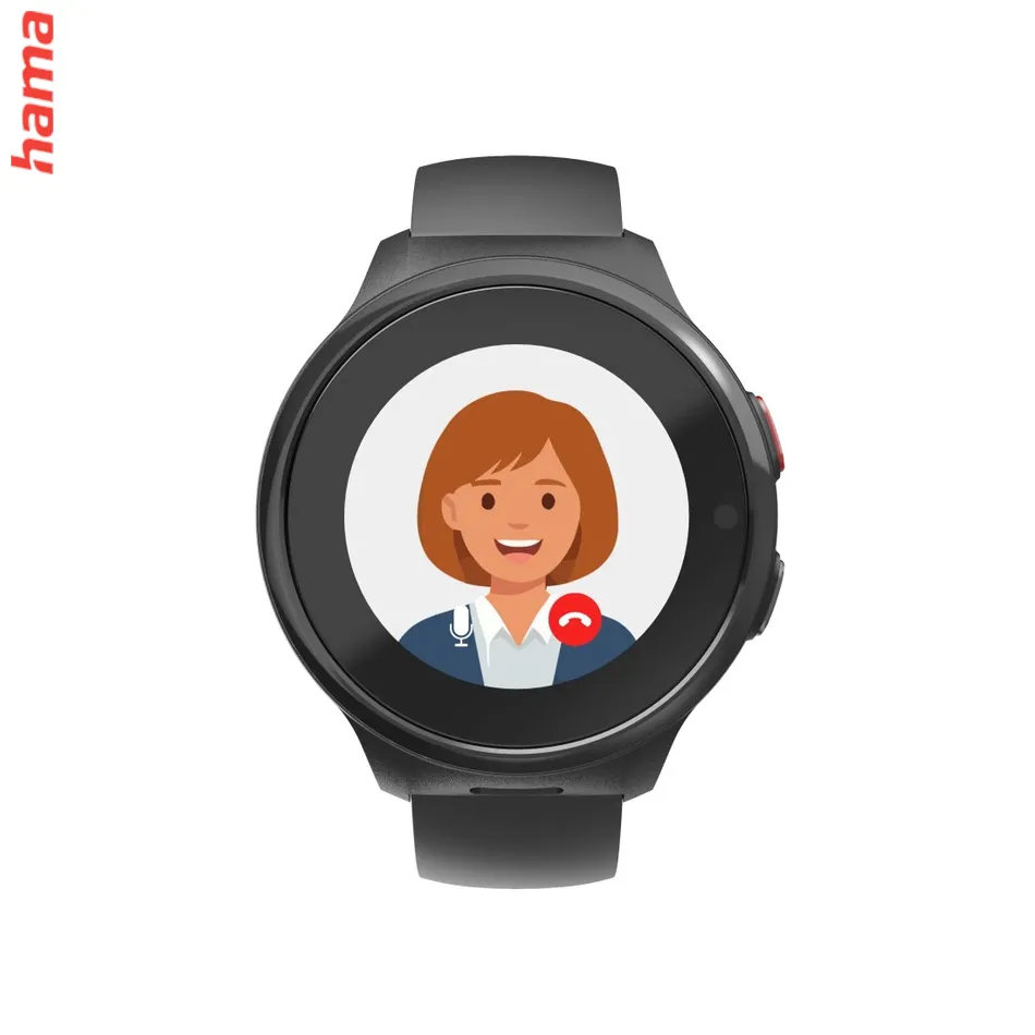 Detské smart hodinky, SIM, GPS, SOS tlačidlo, hlasové/video hovory, čierne