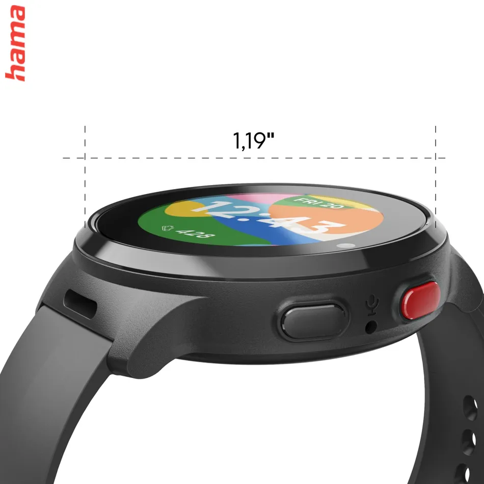 Detské smart hodinky, SIM, GPS, SOS tlačidlo, hlasové/video hovory, čierne