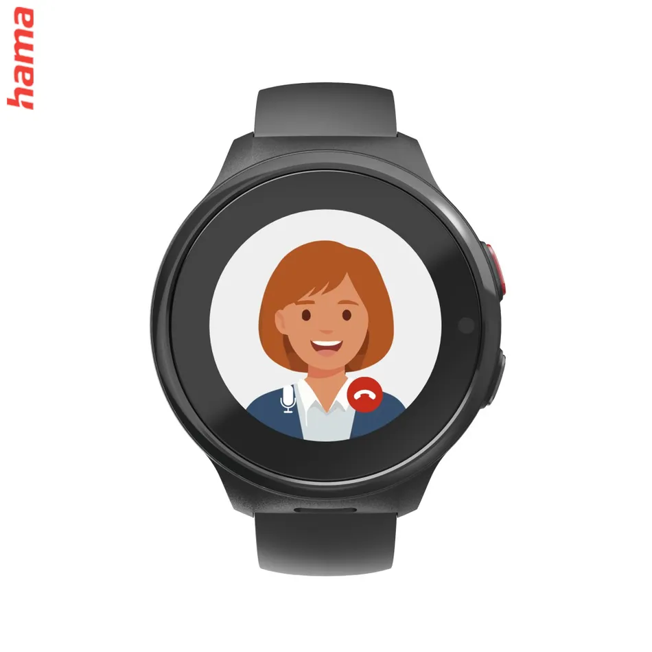 Detské smart hodinky, SIM, GPS, SOS tlačidlo, hlasové/video hovory, čierne