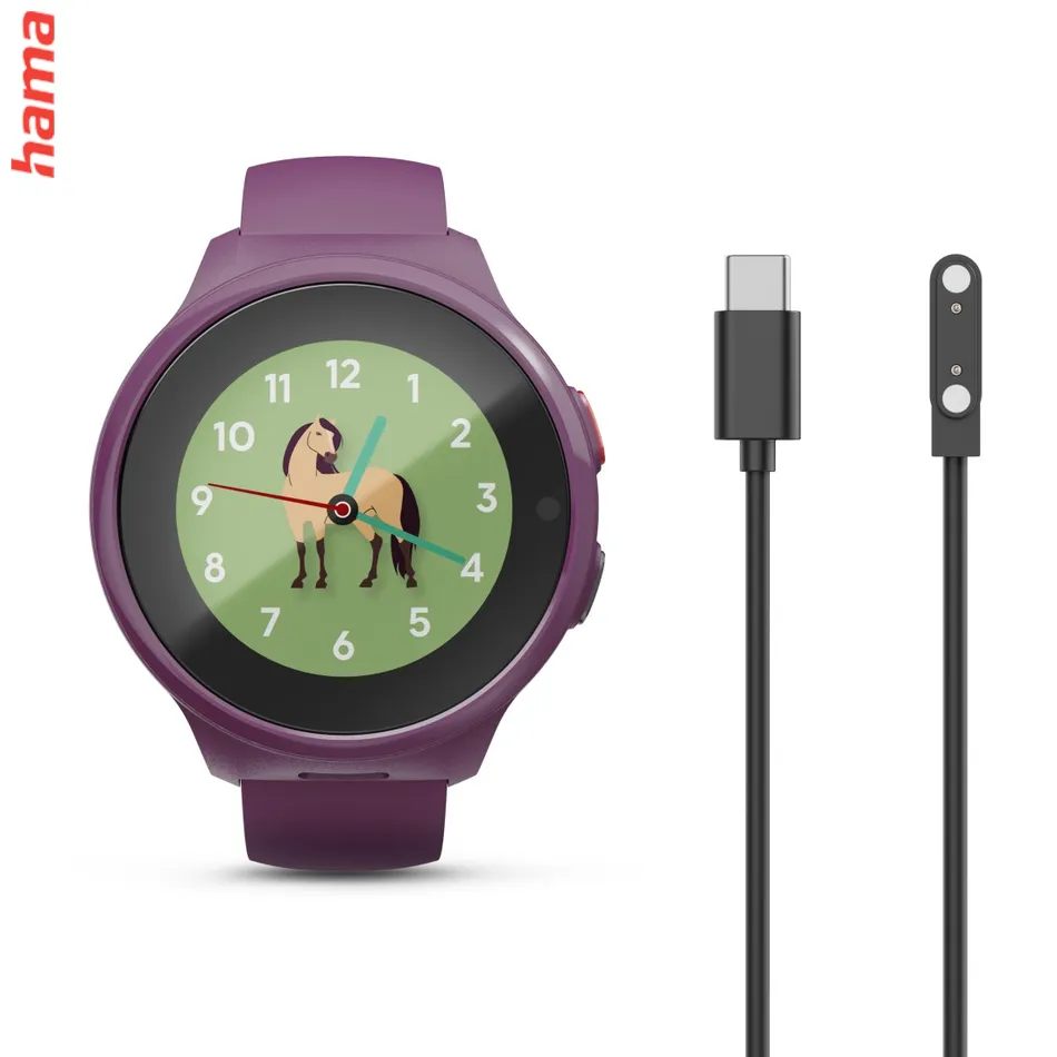 Detské smart hodinky, SIM, GPS, SOS tlačidlo, hlasové/video hovory, fialové
