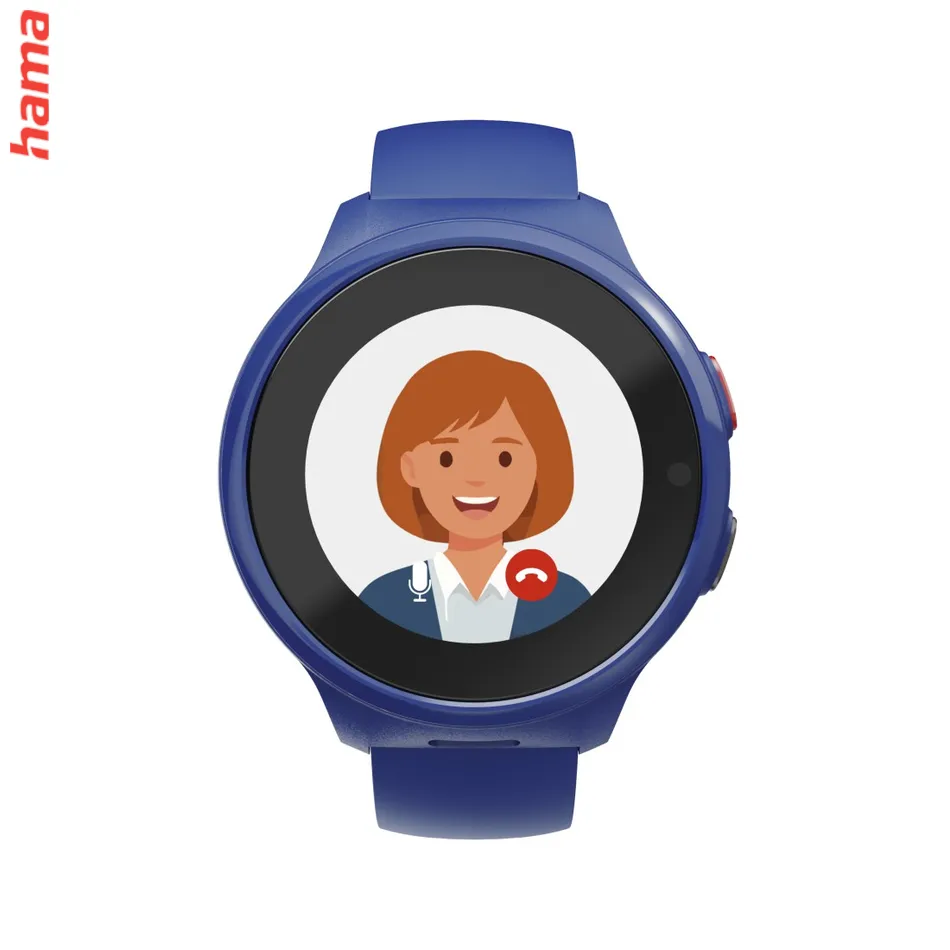 Detské smart hodinky, SIM, GPS, SOS tlačidlo, hlasové/video hovory, modré