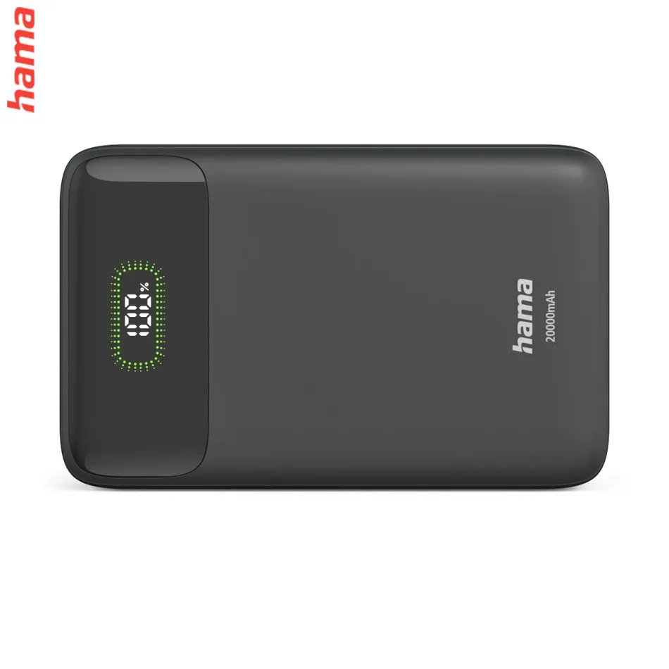PD20-W20 powerbanka, 20000 mAh, 20 W, 2x USB-C, 1x USB-A, displej