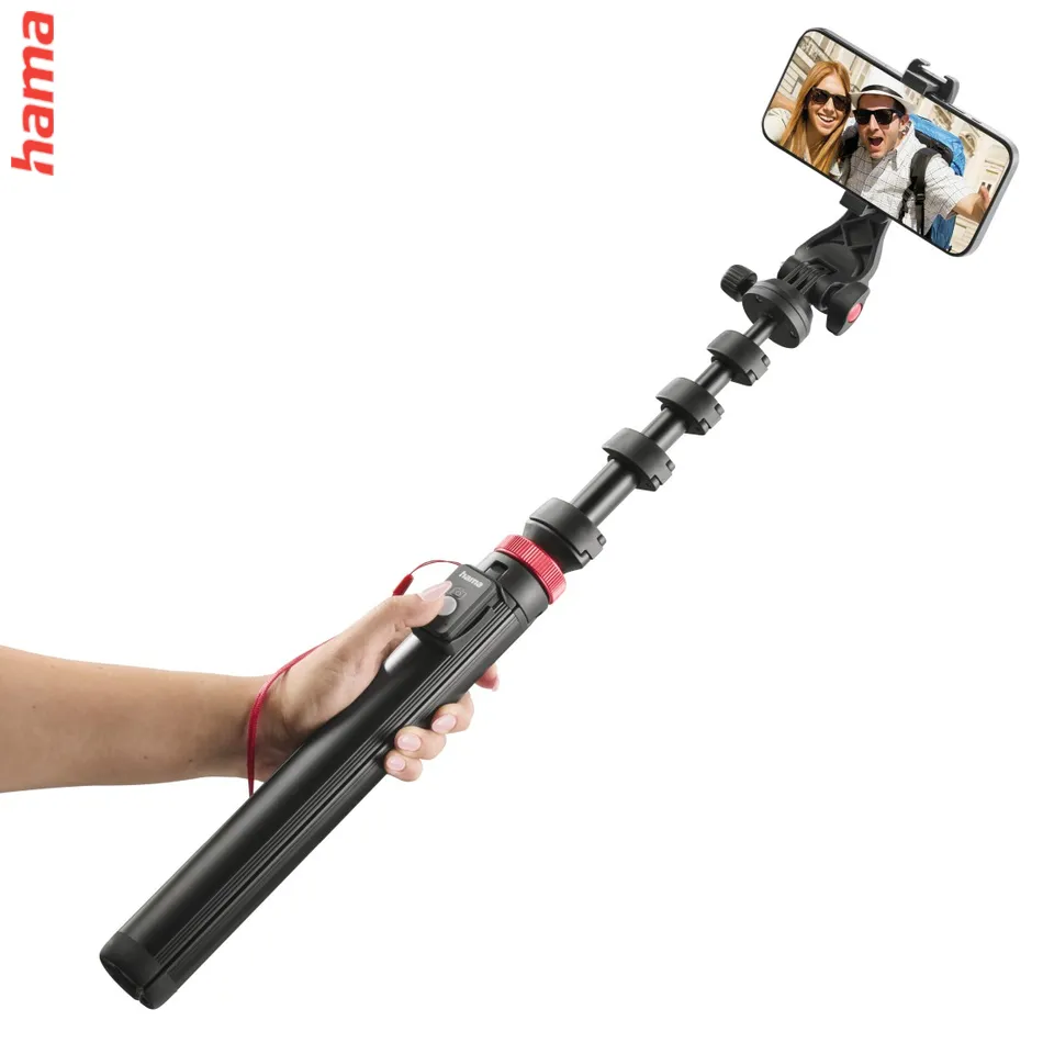 Hama Mobilný statív Solid 160 2D, selfie tyč, diaľková spúšť, max. 160 cm