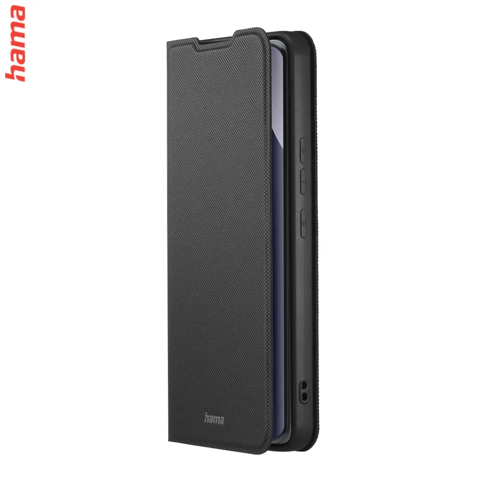 Hama Xiaomi Redmi Note 15 Pro obal, čierne knižkové puzdro, Daily Protect