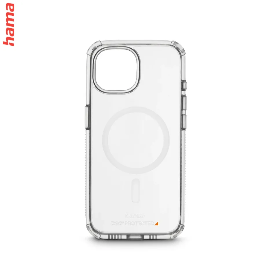 Hama priehľadný MagSafe kryt na iPhone 15, Extreme Protect, D3O
