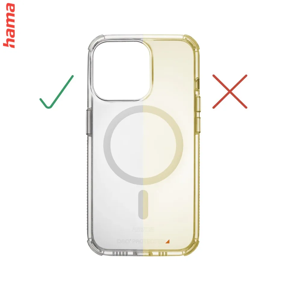 Hama priehľadný MagSafe kryt na iPhone 15, Extreme Protect, D3O