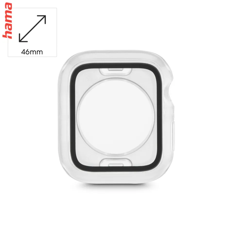 Hama ochranný kryt na Apple Watch 10, 46 mm, priehľadný