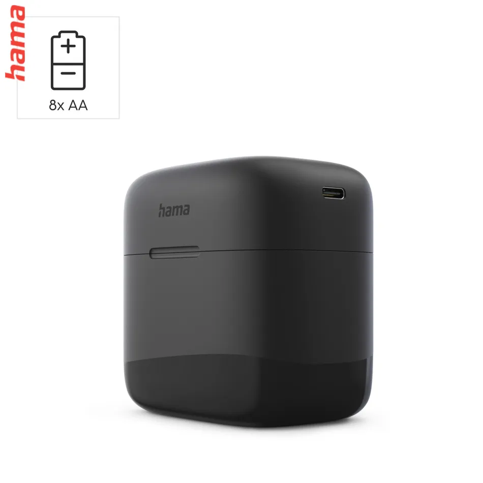 Hama nabíjačka na batérie AA, 8 akumulátorov Li-Ion, 2000 mAh, USB-C