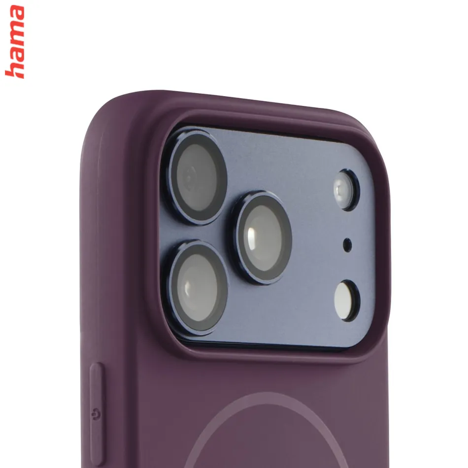 Hama Kryt na iPhone 17 Pro/18 Pro Fantastic Feel, magnetický tmavočervený