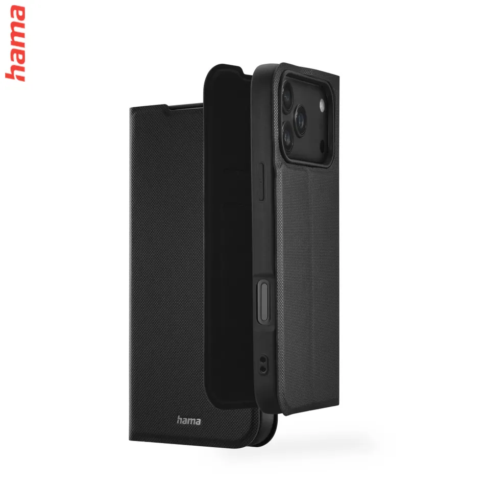 Hama Obal na iPhone 17 Pro Max/18 Pro Max Daily Protect, knižkový čierny