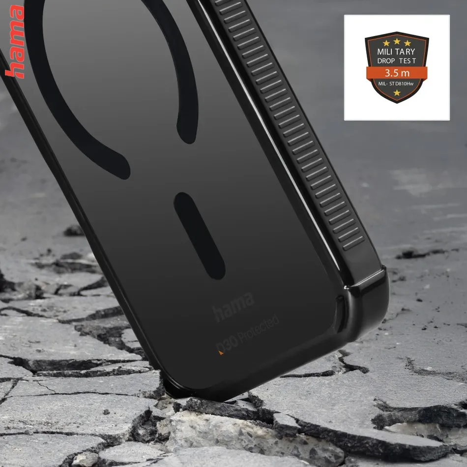 Hama Kryt na iPhone 17 Pro Max/18 Pro Max Extreme Protect, magnetický čierny
