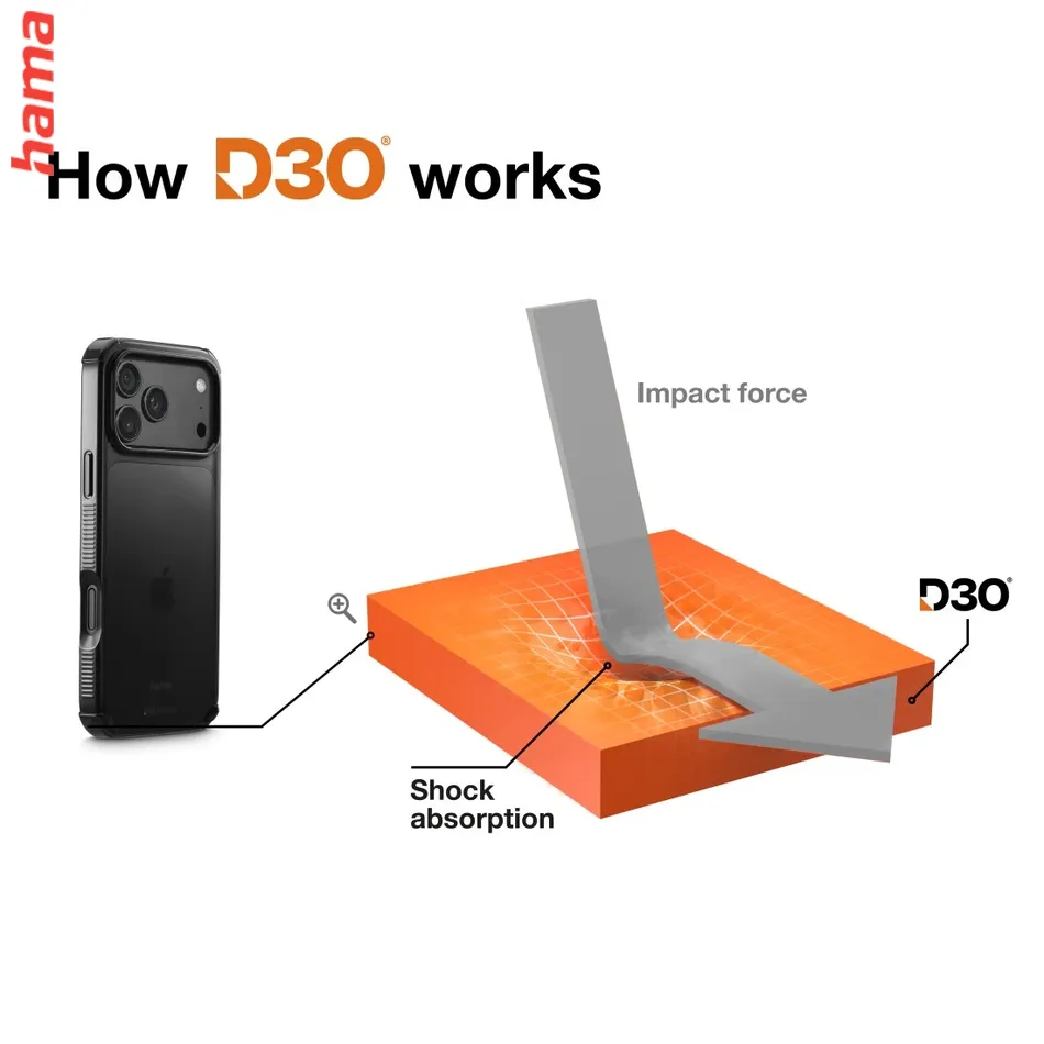Hama Kryt na iPhone 17 Pro Max/18 Pro Max Extreme Protect D3O, čierny