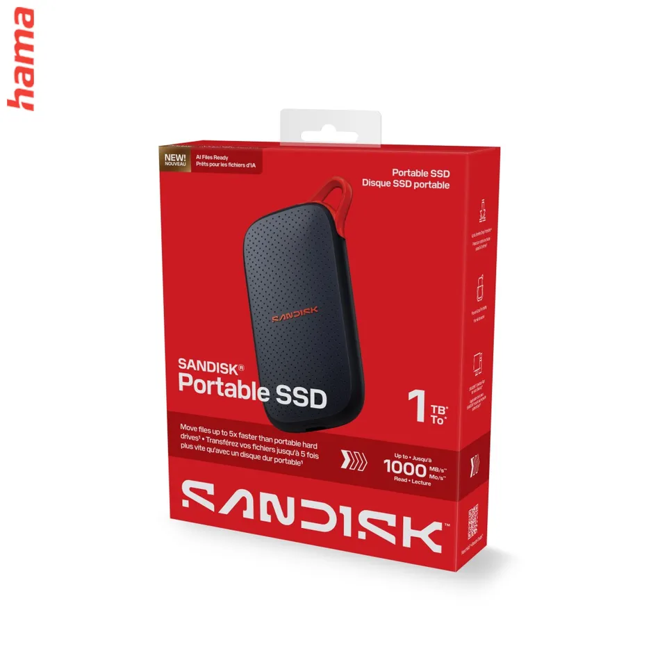 SanDisk Extreme Portable SSD 1 TB, modrý externý SSD disk, 2000 MB/s